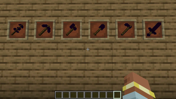 Multi-Tool and Obsidian Tools on display