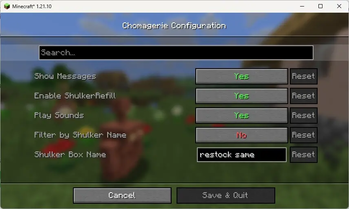 Config Menu