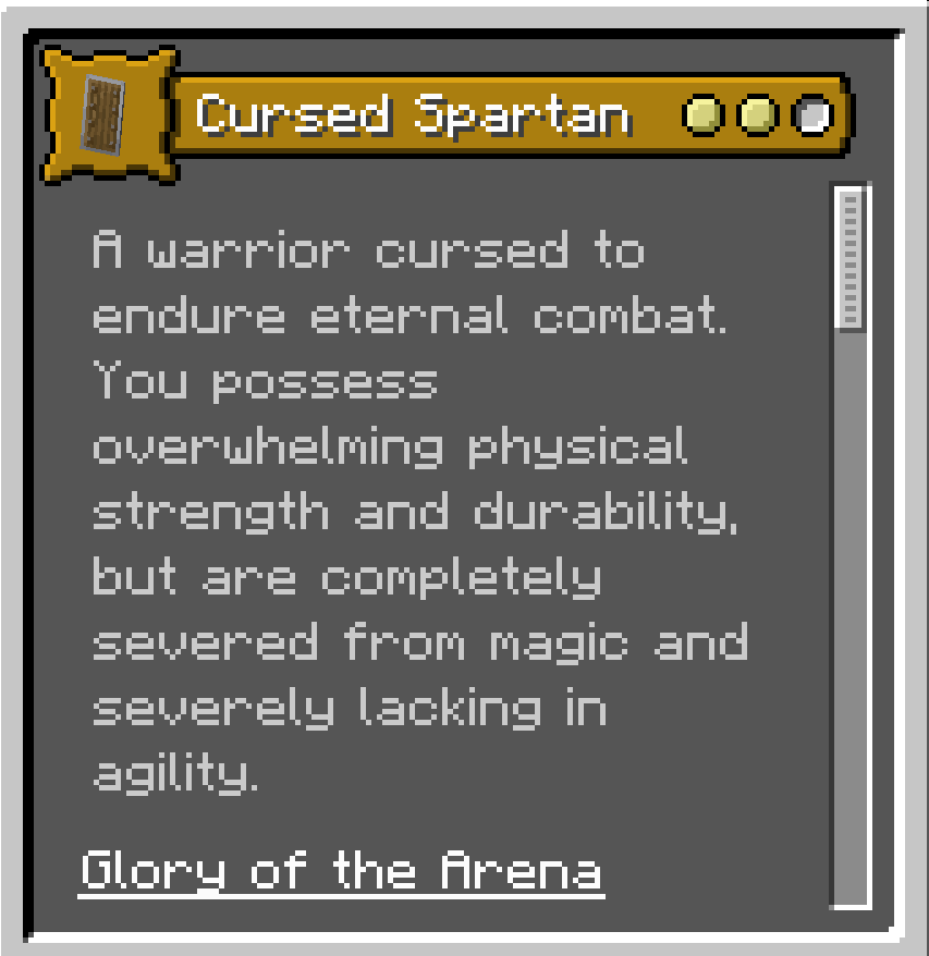 Cursed Spartan - In-game Menu