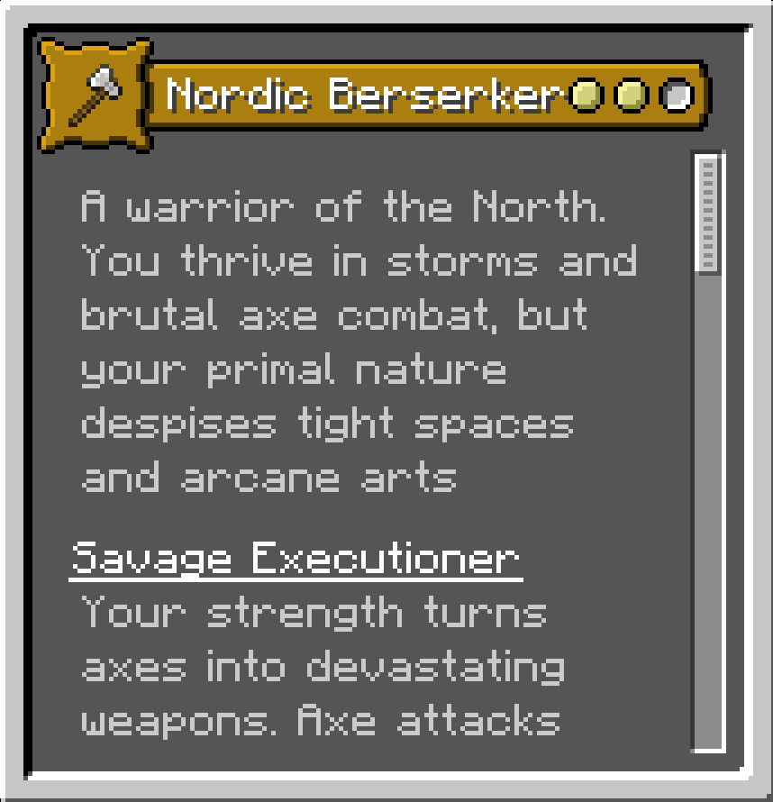 Nordic Berserker - In-game Menu