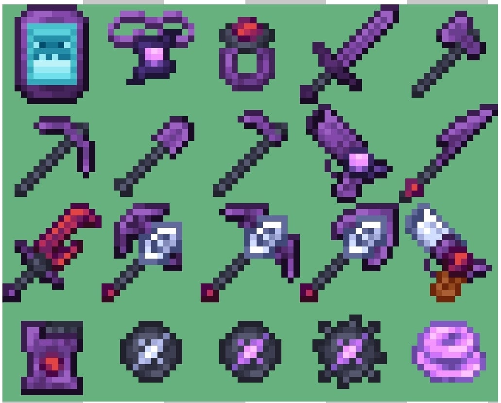 A retextured version of the Defiled Lands items.