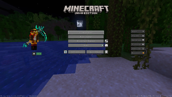 title screen with font