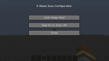 Zoom Menu Config