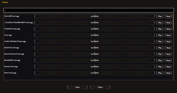 ArdaMusic panel volumes