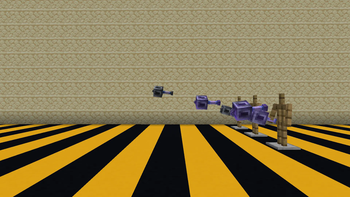 Unenchanted mace, Density 3, and Density 5 mace being thrown.
