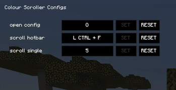 config screen