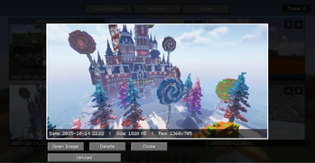 Menu modal preview
