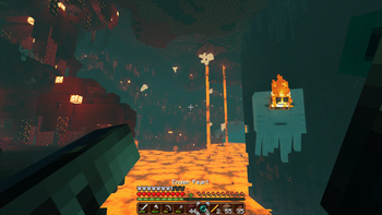 The nether with Super Duper Vanilla shader