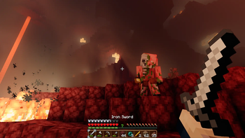 The nether with Eclipse shader