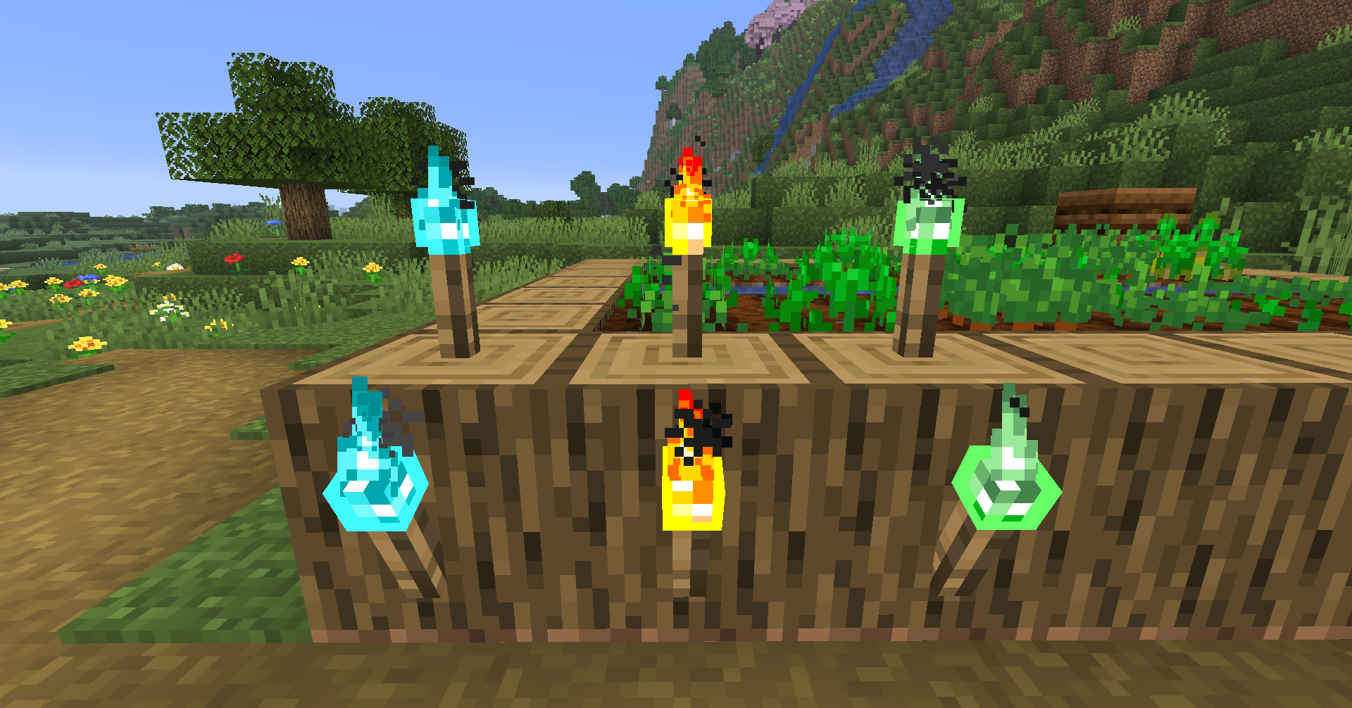 TTorches' torches with vanilla redstone torch