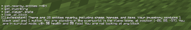 Feature 1 : Ability To Look Up Nearby Chunks + Live Inventory