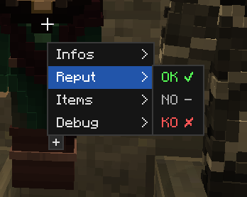 Menu contextuel sur joueur