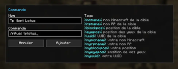 Ajout de commande personnalisée 