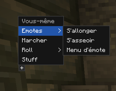 Menu contextuel personnel