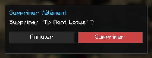 Suppression d'élément