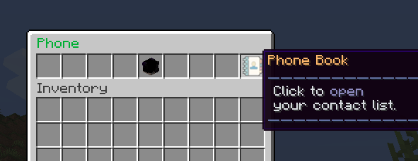 Here we show the phone's menu with a resource pack.