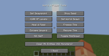 World & Player Tools Menu