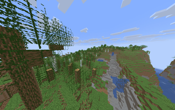 A forest with the pack installed