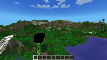 MCPE "SPLEEF" seed in the distance