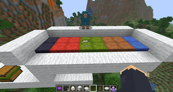 jeb_ cushions next to a jeb_ sheep