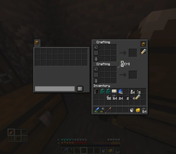 Double Bench with nearby chest