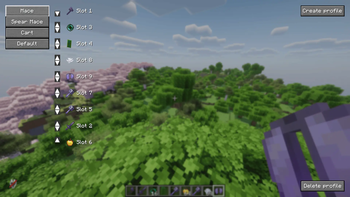 Config screen