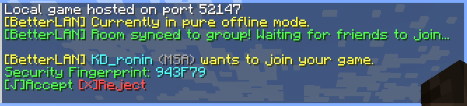 When the player tries to connect