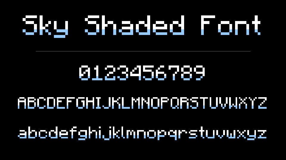 Sky Shaded Font