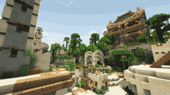Enormous desert village