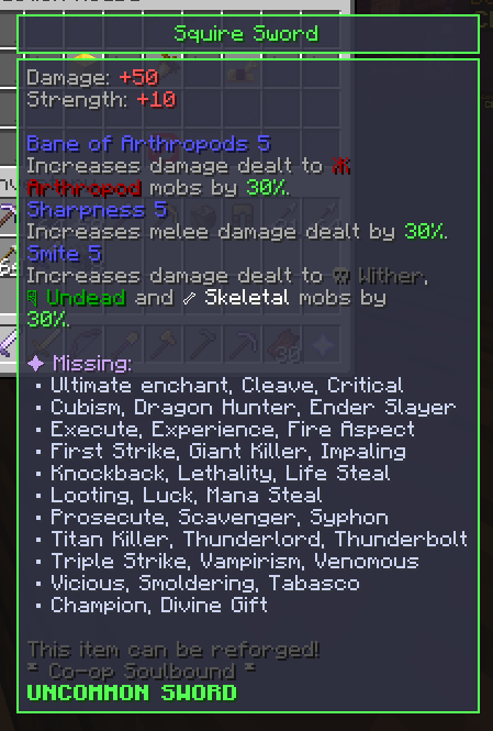 Missing enchants