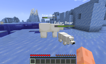 The healthbar with partial health