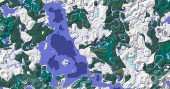 Map of the world made by mcseedmap.net