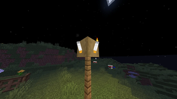 Cigarette torches in a village.