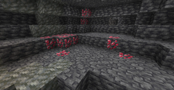Ruby Ore Deep in a Cave