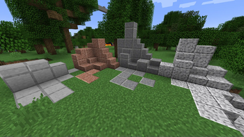 A pile of andesite diorite granite and smooth stone