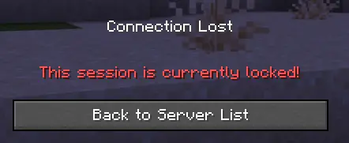 The kick message while joining the server when its locked