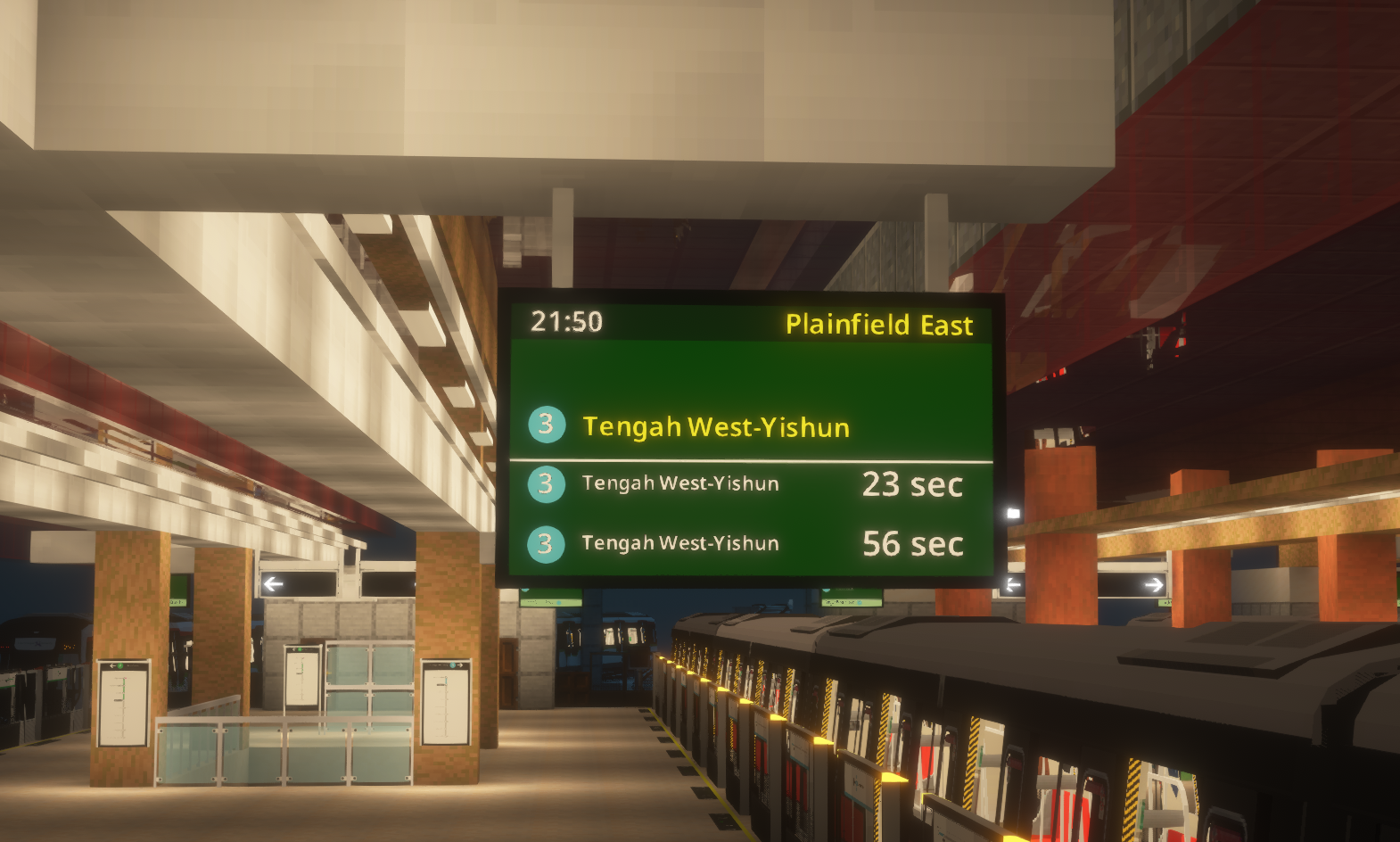 Screenshot of PIDS RATIS model inspired by NSEWL lines