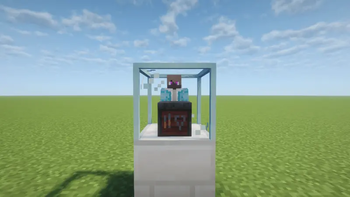 Villager inside an Easy Villagers block