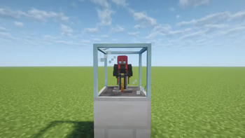 Villager inside an Easy Villagers block