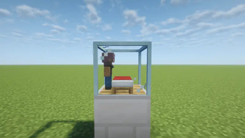 Villager inside an Easy Villagers block