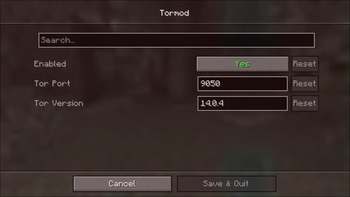 Configuration Screen