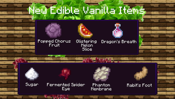 New Edible Vanilla Items