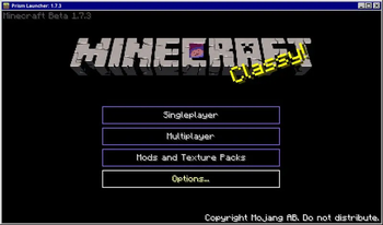 Beta 1.7.3 Title Screen