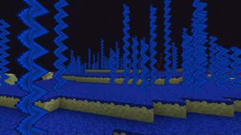 A deep blue biome with End Reeds
