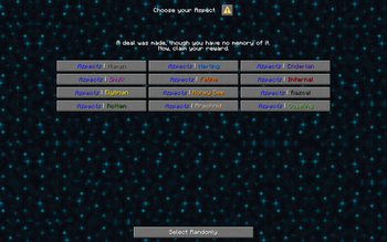Aspect Choice Screen