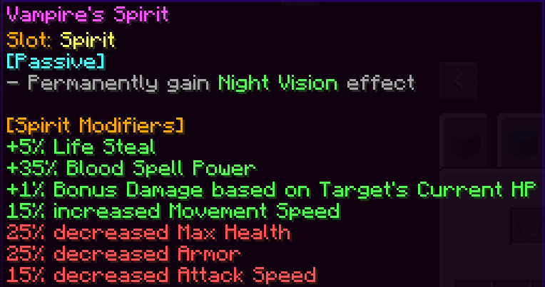 Vampire's Spirit (Nerfed v0.9.0)