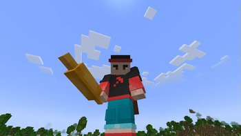 Player Holding Hand Roller