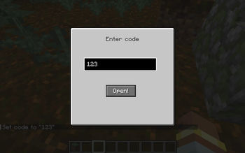 The code unlock screen