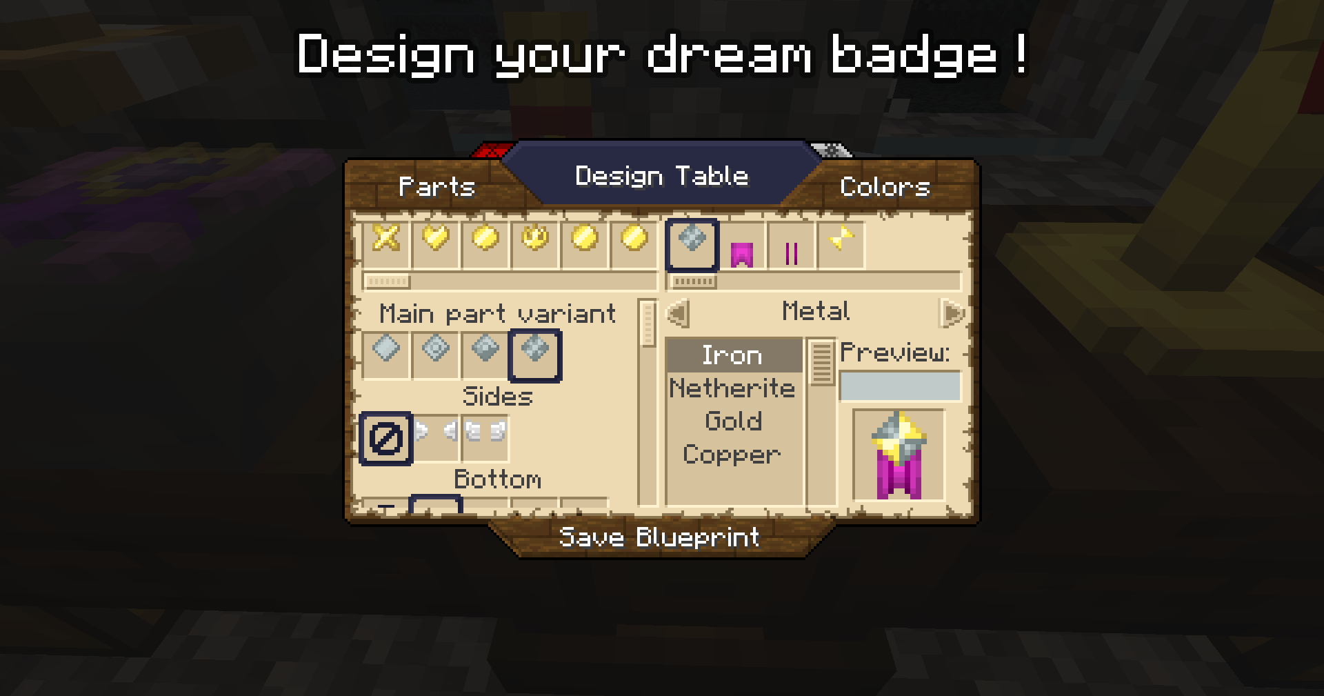 Design table GUI
