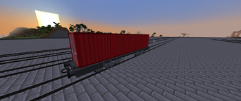 Flatbed Car with 12m Container